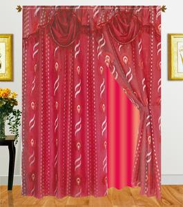 <span class=keywords><strong>Fancy</strong></span> Sheer 2 Panel Rod Pocket Thêu Rèm Với Đính Kèm Diềm Và 100% Polyester Ủng Hộ Cho Phòng Khách, - Product Image 4