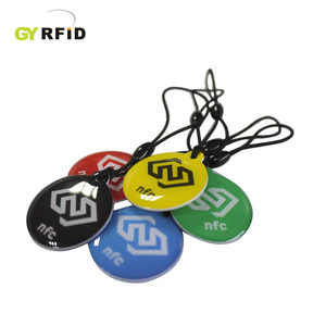 Tùy chỉnh Epoxy xã hội phương tiện truyền thông chia sẻ NFC Epoxy tag Keychain QR mã Keychain tiktok URL lập trình RFID Keychain tag - Product Image 2