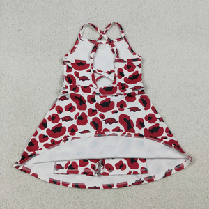 Robe Athlétique d'Été Sans Manches pour Fillettes, Imprimé Léopard, Respirante, Écologique, Tenue Décontractée de Sport et Yoga - Product Image 6