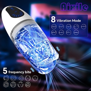 <span class=keywords><strong>Masturbador</strong></span> Masculino con Bomba para Pene, 5 Frecuencias de Vibración, 8 Modos de Vibración, Vagina de Bolsillo con Pantalla LCD para Juegos Sexuales para Adultos - Product Image 2