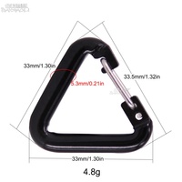 OEM/ODM Stock 4 #33mm Triangle en Acier Clip Alliage d'Aluminium Anneau Métallique Ressort Mousqueton Mousqueton pour Robe/Randonnée/Pêche/Chargement