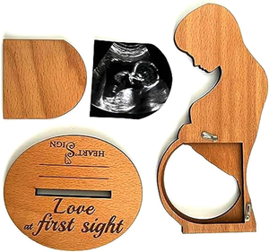 Pafu Cadeau Bébé Première <span class=keywords><strong>Photo</strong></span> Échographie Cadre Sonogramme Cadres Grossesse Bois Cadre <span class=keywords><strong>Photo</strong></span> Bébé - Product Image 2