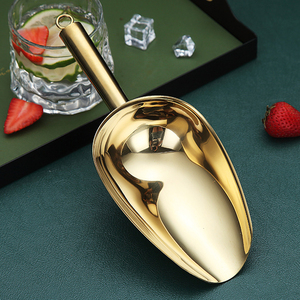 Nhỏ Dày Thép Không Gỉ <span class=keywords><strong>Ice</strong></span> Shovel Bền Vững Kẹo <span class=keywords><strong>Scoop</strong></span> Với Đáy Phẳng Cho Nhà Bếp Bar Đảng Đám Cưới - Product Image 5