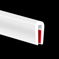 Bande de protection en caoutchouc silicone blanc auto-adhésive de 1/16 po, profil en U, souple, pour portières de voiture et tôles métalliques