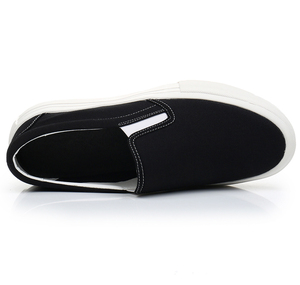 Sneakers in Tela Bianche e Nere Stile Slip-on TY, <span class=keywords><strong>Scarpe</strong></span> da Passeggio per Uomo e Donna - Product Image 4