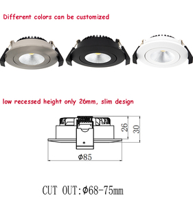 Plafonnier encastré anti-éblouissement ERP moderne, CRI90, boîtier COB, gradation progressive, LED durable pour l'intérieur - Product Image 5