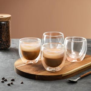 Tazas de Café Espresso de 2.7 oz (80 ml), Tazas Demitasse de Doble Pared, Vaso Transparente Aislado - Product Image 4