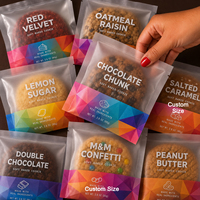 Sacs d'emballage pour biscuits imprimés sur mesure, qualité alimentaire, avec fenêtre transparente thermoscellable, pochettes en plastique pour boulangerie, biscuits et snacks