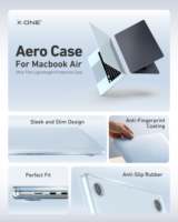 Casing Keras Transparan Polikarbonat Elastisitas Tinggi X-ONE untuk MacBook 15.3 Air, 16.2 Pro 2026, Penutup Komputer Anti Benturan