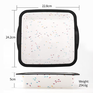 Sartén antiadherente de silicona para hornear pasteles, bandeja cuadrada para hornear pasteles - Product Image 3