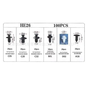 HE26 Juego de 100 clips de sujeción para coche, kit universal de retenedores para molduras de automóvil con herramientas para reparación y reemplazo - Product Image 5