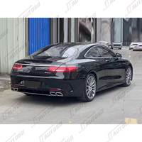 Classe S Coupé W217 C217 Mise à niveau de l'ancien au nouveau Kit de carrosserie de style S63 2014-2021 Grille centrale de pare-chocs avant Diffuseur arrière Embout d'échappement