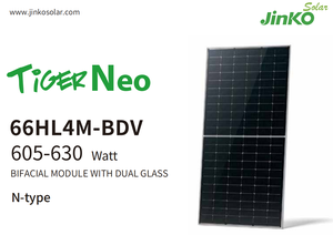 แผงเซลล์แสงอาทิตย์แบบสองด้าน605W-630W 30รับประกันแผงกระจกสองชั้น - Product Image 2