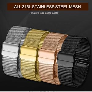 Correa de Reloj de Acero Inoxidable Sólido Transpirable Personalizada, de Liberación Rápida, Intercambiable, Resistente al Agua, 16/18/20/22/24 mm - Product Image 4