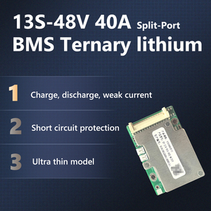 Placa de Protección de Litio 13S 48V 40A Ultra Delgada con Puerto Dividido NCM BMS, Interruptor de Baja Potencia NTC, Puerto de Carga 0V Sin Voltaje Flotante - Product Image 1