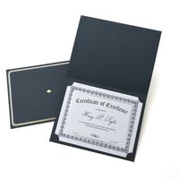 Carpeta de Diploma de Papel Tamaño Carta con Estampado de Lámina Dorada con Logotipo Personalizado, Carpeta de Archivos A4, Porta Certificados, Cubiertas de Carpeta de Archivos de Tapa Dura A4