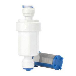 Nhỏ Inline nước lọc trước với lưới thép không gỉ cho vòi nước và RO hệ thống 1/<span class=keywords><strong>4</strong></span> "<span class=keywords><strong>3</strong></span>/8" đen trắng rõ ràng - Product Image 5