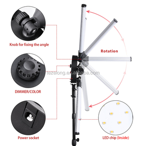 Anneau lumineux LED pour photographie, éclairage circulaire pour studio <span class=keywords><strong>photo</strong></span>, 6/12 tubes, lumière LED pour selfie, lumière d'étoile pour les yeux, réglable en intensité - Product Image 5