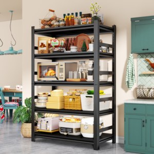 <span class=keywords><strong>Étagère</strong></span>s de cuisine en métal épaissi à 5 niveaux, unité d'<span class=keywords><strong>étagère</strong></span> industrielle en acier, <span class=keywords><strong>étagère</strong></span> de rangement réglable à grande capacité pour la cuisine - Product Image 1