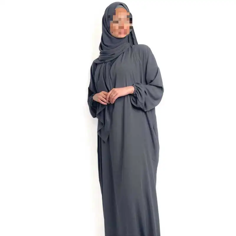Abaya Met Bevestigd Hijab Hoodie Femmes Robe Musulmane 2022 Losse Abaya Gebed Lange Mouwen Moslim Jurk Eid Islamitische Kleding