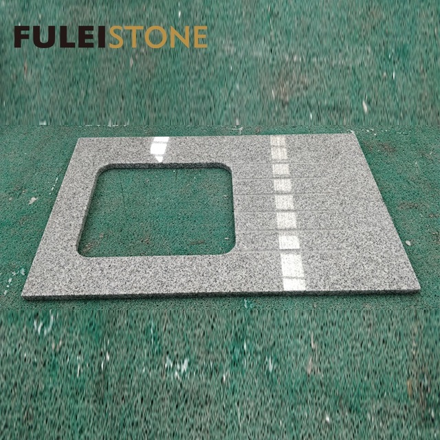Hot Sale High Polished Natural Light Grey G603 Granite Countertops with Drain Lines