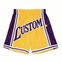 Pantalones Cortos de Baloncesto Retro de Malla para Hombre, de Secado Rápido, para Entrenamiento Atlético, Estilo Vintage, con Impresión Personalizada de Logotipo, Nombre y Número