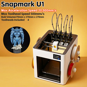 Imprimante 3D Snapmaker U1 Version Internationale Déverrouillée <span class=keywords><strong>Buse</strong></span> <span class=keywords><strong>300</strong></span> ℃   Lit chauffant 100 ℃ - Product Image 1