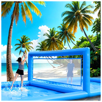 Terrain de volley-ball aquatique gonflable personnalisable pour l'extérieur, piscine avec filet pour terrain de volley-ball aquatique dans la cour, fête d'été