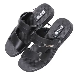 2024 Verano de doble uso al aire libre estilo casual zapatillas de cuero sandalias para hombres