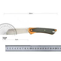 Couteau pliant D2 pour l'extérieur, couteau pliant multifonctionnel, tranchant et portable pour le camping