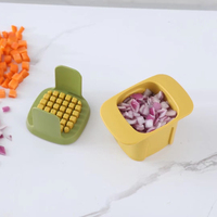 Multifunctionele roestvrijstalen moderne minimalistische groentesnijder, uienhakker, aardappelchipsnijder voor gebruik in de keuken