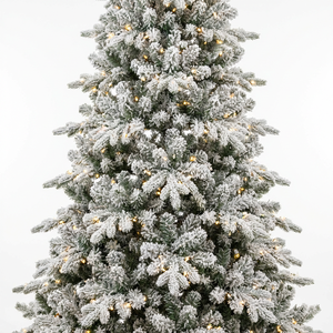 <span class=keywords><strong>Sapin</strong></span> de Noël floqué pré-éclairé de haute qualité, 7,5 pieds, 100 % PE, effet neige réaliste, 3000 LED, alimentation USB, personnalisable - Product Image 5
