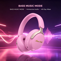 Audífonos Inalámbricos Bluetooth Color Macaron, Ligeros y Cómodos, con Bajos Estéreo para Uso Diario