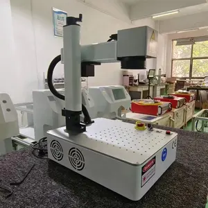 Mesin cetak logo serat laser, mesin pemotong logam portabel 20W