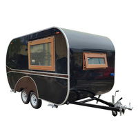 Nouvelle remorque mobile extérieure d'équipement de remorque de fourgonnette de nourriture de forme de bateau petite pour des boissons