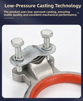 Pince anti-vent réglable de type R en nylon de haute qualité avec alliage d'aluminium et couleur primaire de fil d'acier