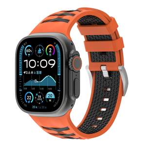 Modello pneumatico morbido Silicone cinturino per orologio Apple Watch Ultra 2 49mm 10 8 7 6 5 4 3 2 1 SE 40mm 44mm 45mm - Product Image 1