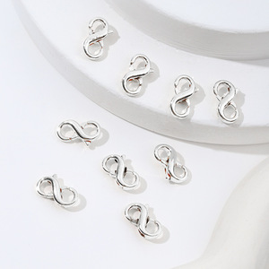 Collar de perlas hecho a mano con cierre doble de langosta en forma de ocho chapado en oro de 18 quilates y cierre de resorte, cierre de acabado B99 - Product Image 4