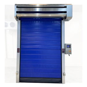 Puertas enrollables con aislamiento térmico motorizadas industriales de alta velocidad con congelador de cortina de Pvc para cámara frigorífica - Product Image 1