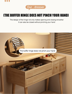 Có thể gập lại bàn trang điểm tiết kiệm không gian Vanity bàn với Led Gương Kích thước căn hộ - Product Image 4