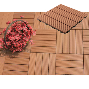 Dalles de terrasse en composite bois-plastique (WPC) à emboîtement, revêtement de sol en <span class=keywords><strong>parquet</strong></span>, dalles de terrasse extérieures à faire soi-même - Product Image 1