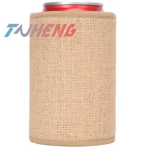 네오프렌 맥주 수 쿨러 Hessian 삼베 그루터기 홀더 12oz 스테인레스 스틸 더블 벽 삼 베