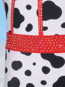 ชุดรัดรูปผ้าซาตินสำหรับเด็กผู้หญิง แต่งขอบขนนกเทียม แขนยาว สำหรับฝึกซ้อมเต้นบัลเลต์ แจ๊ส และการแสดงบนเวที - Product Image 4
