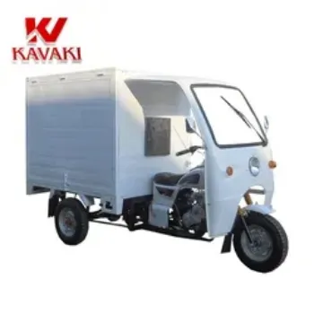 China Guangdong Kavaki 175CC geschlossenes solides elektrisches Dreirad 1,2*1,8*1,3 m, verwendet für Fracht transport dreirad