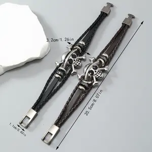 Mode Vintage Leder Armband Herren für Großhandel N202212-27