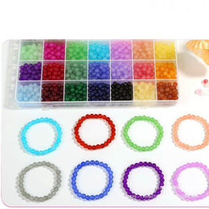 Glass <b>Beads</b> Set 8mm Round Loose <b>Beads</b> For Bracelet Making DIY Jewelry Accessories Multicolor Glass <b>Bead</b> <b>Kit</b> - Product Image 5