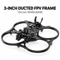 Kit de cadre FPV Cinewhoop en plastique de 3 pouces GEP-CL30 V2, châssis en fibre de carbone de 124 mm, protection d'hélices intégrée, compatible O3, certifié CE