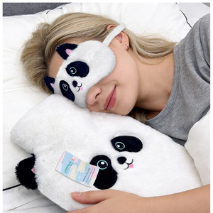 <span class=keywords><strong>Bouillotte</strong></span> en caoutchouc de haute qualité 1L 2L avec housse en peluche Panda et masque pour les yeux, chauffe-mains, design animalier, vente en gros - Product Image 4