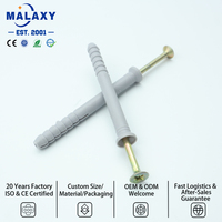 MALAXY M8 M10 Cheville d'expansion murale en nylon plastique en forme de poisson avec vis