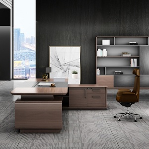 Modern Large Executive Wooden Furniture Luxury Ceo Acrylic Office Desk Table Organizer With Drawer - Product Image 3
